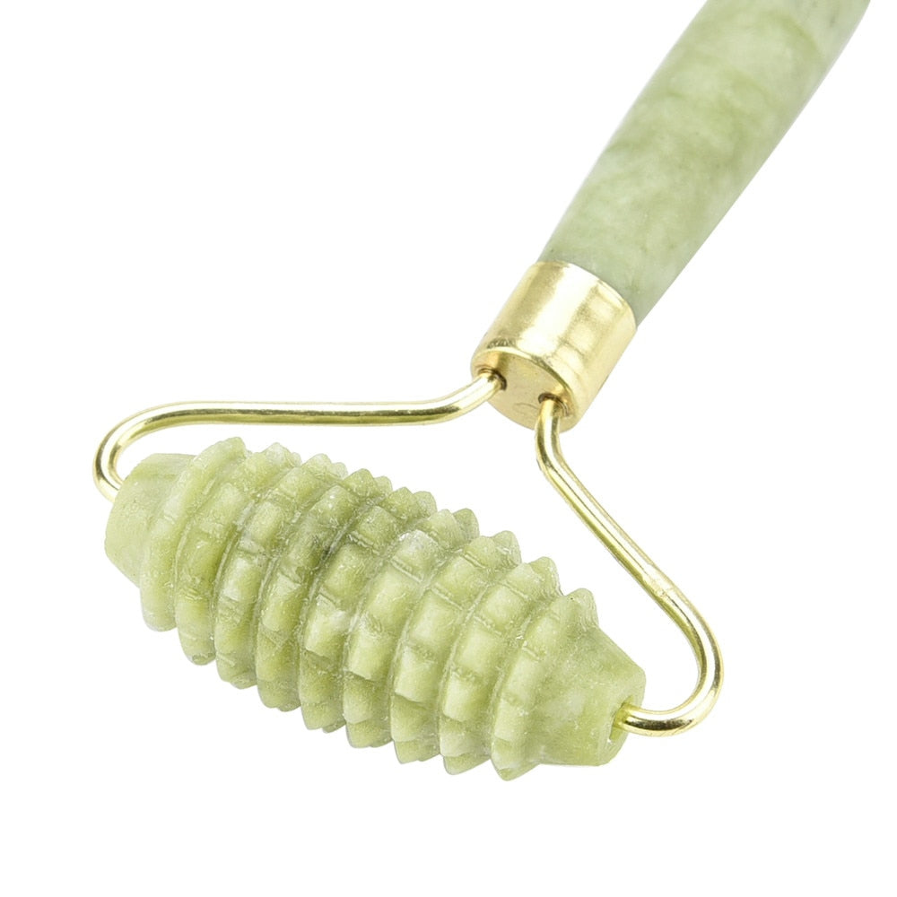 Natural Jade Roller – Double-Head Facial Massage Tool
