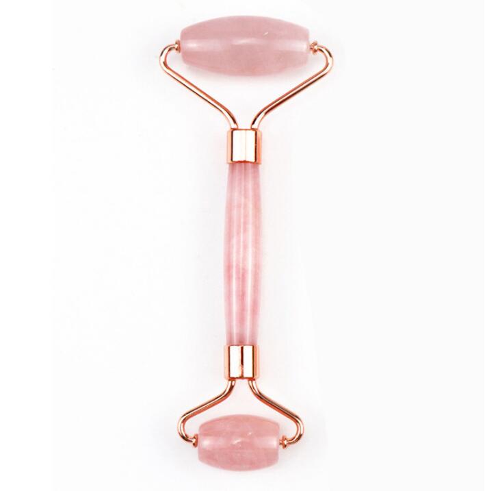 Rose Quartz Face Lift Roller – Natural Crystal Facial Massager