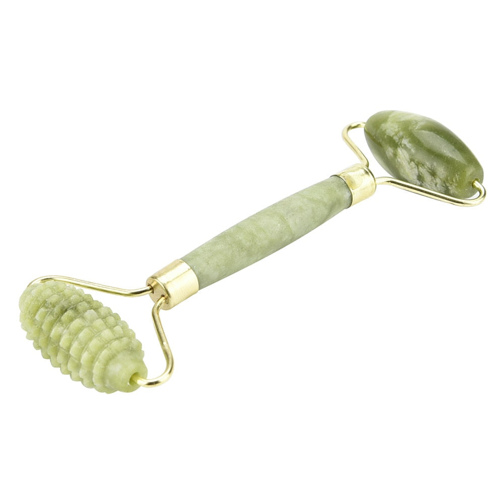 Natural Jade Roller – Double-Head Facial Massage Tool