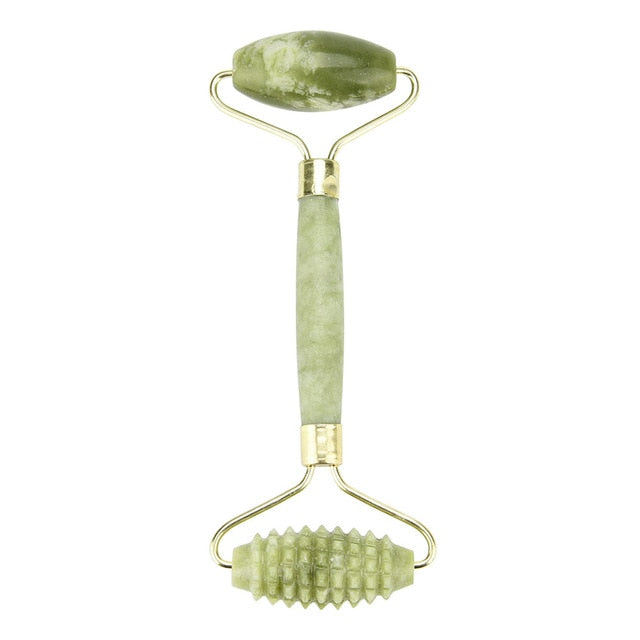 Natural Jade Roller – Double-Head Facial Massage Tool