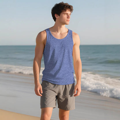 Men's Breathable Gym Tank Top – Fitted Sleeveless Training Shirt