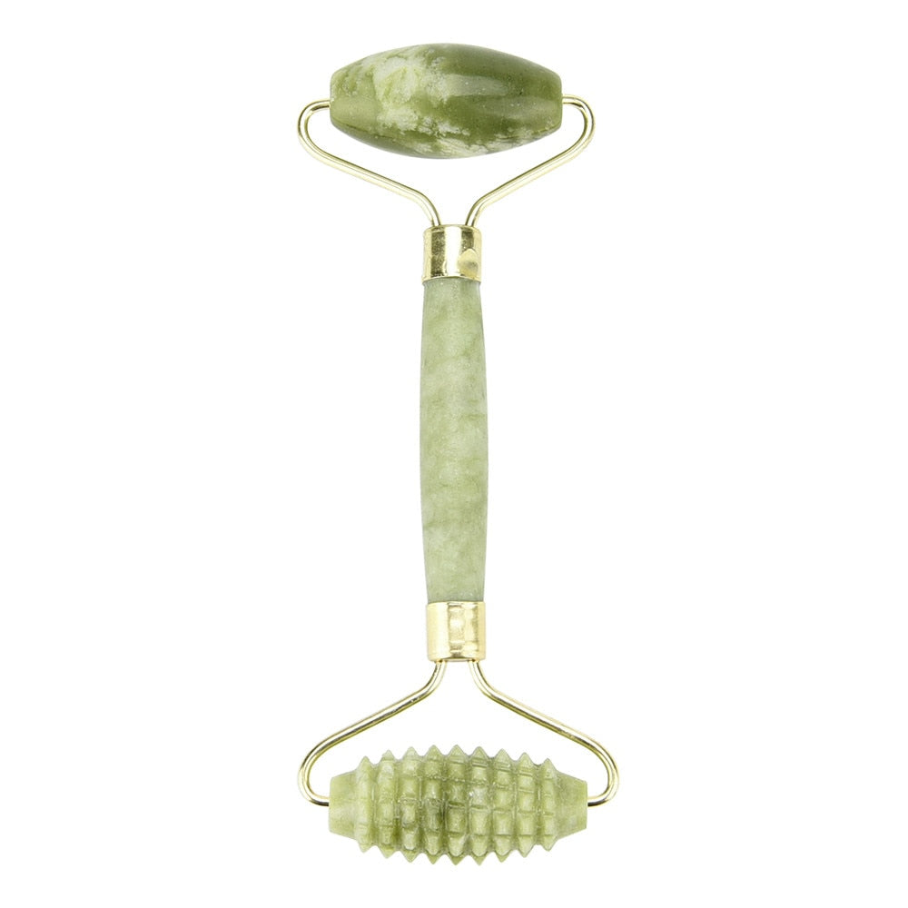 Natural Jade Roller – Double-Head Facial Massage Tool